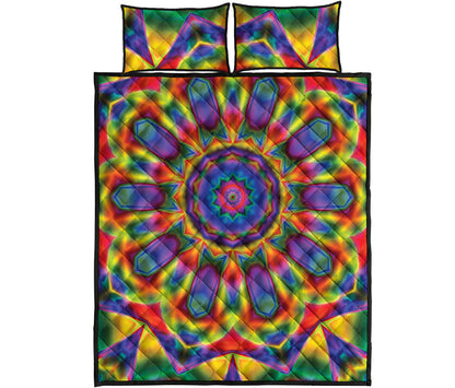 Boho Kaleidoscope Print Quilt Bed Set
