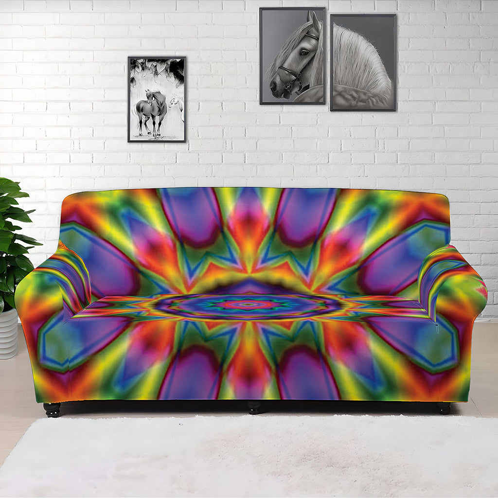 Boho Kaleidoscope Print Sofa Cover