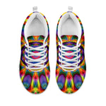 Boho Kaleidoscope Print White Sneakers