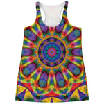 Boho Kaleidoscope Print Women's Racerback Tank Top