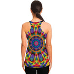 Boho Kaleidoscope Print Women's Racerback Tank Top