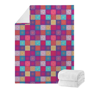 Boho Mandala Patchwork Pattern Print Blanket