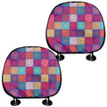 Boho Mandala Patchwork Pattern Print Car Headrest Covers