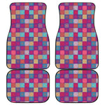 Boho Mandala Patchwork Pattern Print Front and Back Car Floor Mats