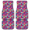 Boho Mandala Patchwork Pattern Print Front and Back Car Floor Mats