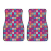 Boho Mandala Patchwork Pattern Print Front Car Floor Mats