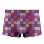 Boho Mandala Patchwork Pattern Print Men's Boxer Briefs