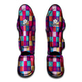 Boho Mandala Patchwork Pattern Print Muay Thai Shin Guards