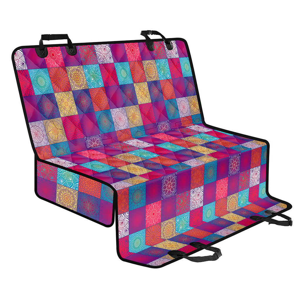 Boho Mandala Patchwork Pattern Print Pet Car Back Seat Cover