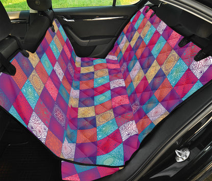 Boho Mandala Patchwork Pattern Print Pet Car Back Seat Cover