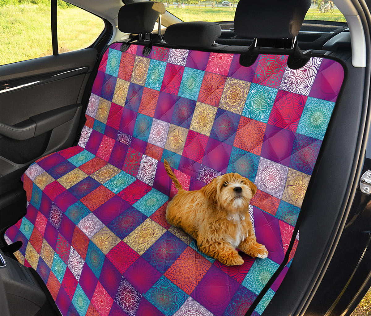 Boho Mandala Patchwork Pattern Print Pet Car Back Seat Cover