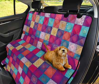Boho Mandala Patchwork Pattern Print Pet Car Back Seat Cover