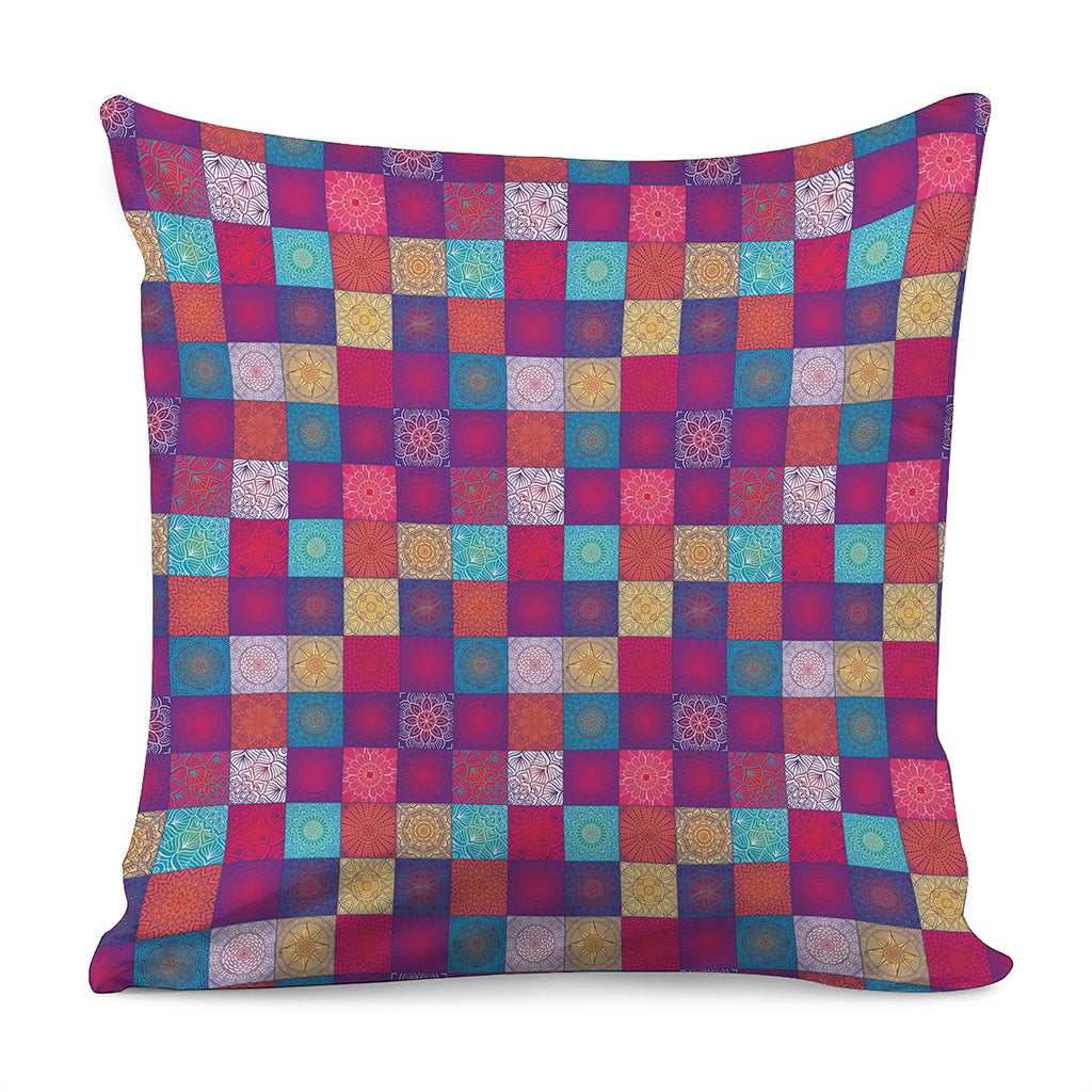 Boho Mandala Patchwork Pattern Print Pillow Cover