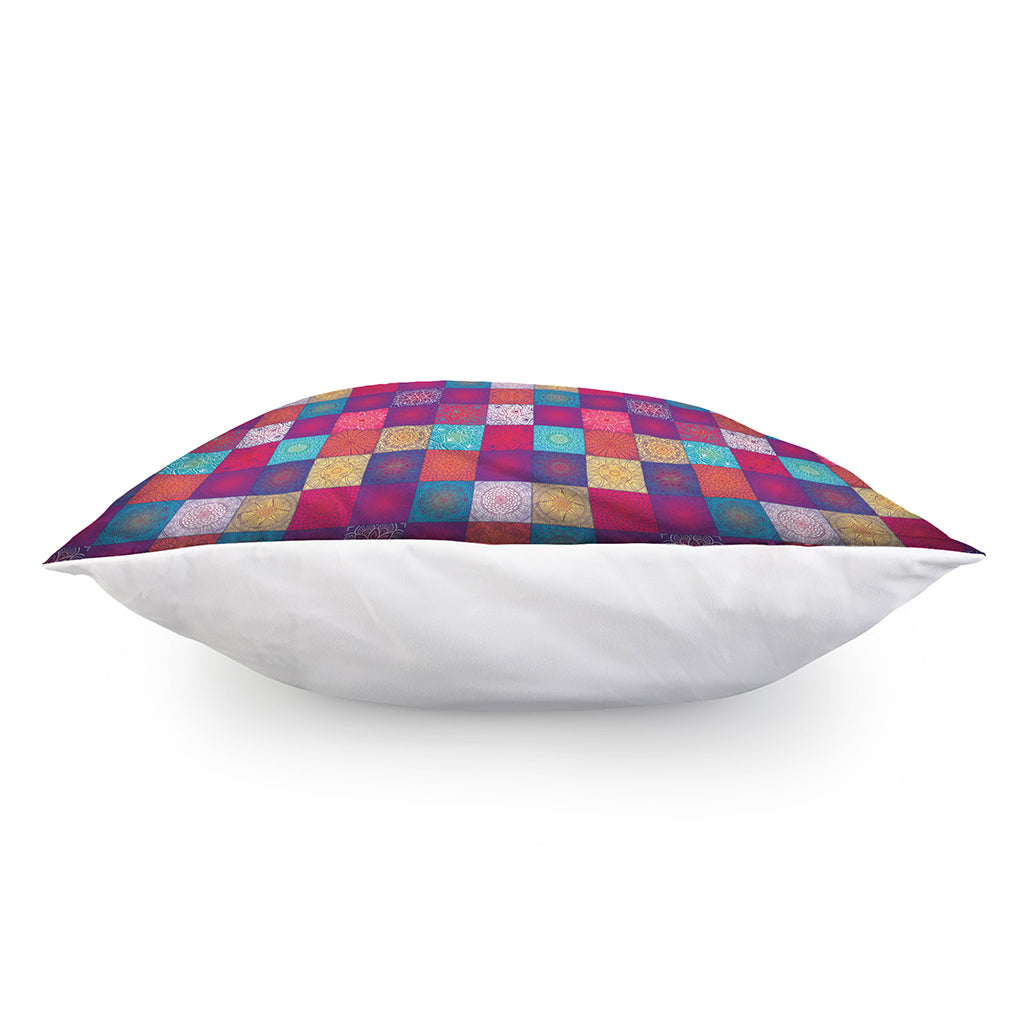 Boho Mandala Patchwork Pattern Print Pillow Cover