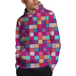 Boho Mandala Patchwork Pattern Print Pullover Hoodie