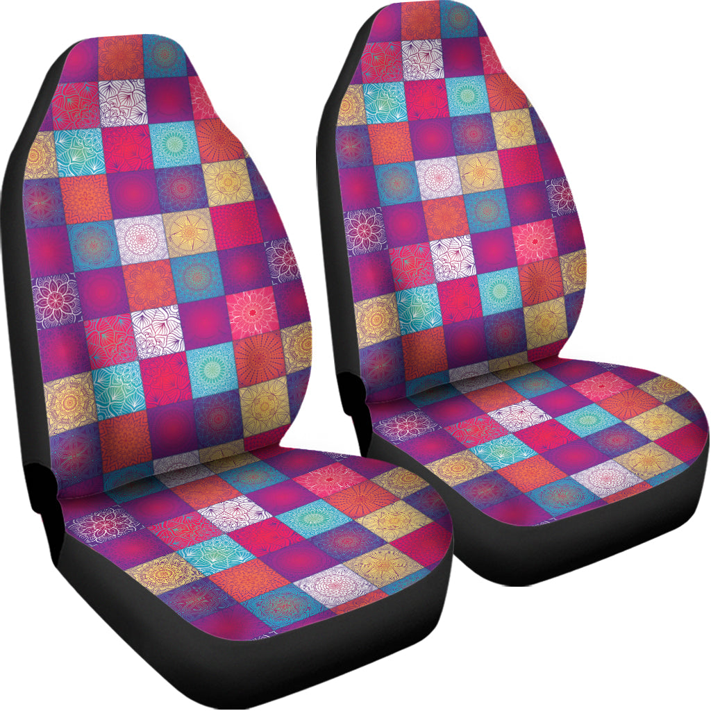 Boho Mandala Patchwork Pattern Print Universal Fit Car Seat Covers