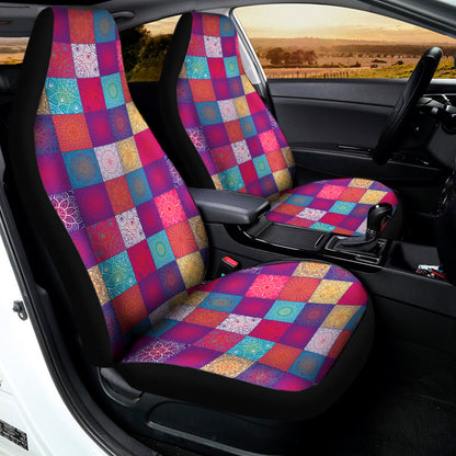 Boho Mandala Patchwork Pattern Print Universal Fit Car Seat Covers