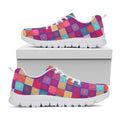 Boho Mandala Patchwork Pattern Print White Running Shoes