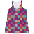 Boho Mandala Patchwork Pattern Print Women's Racerback Tank Top
