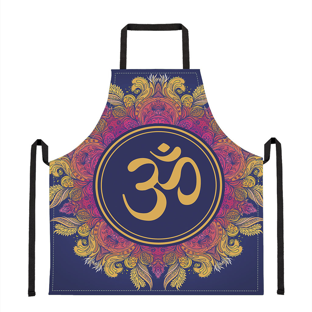 Boho Om Mandala Print Apron