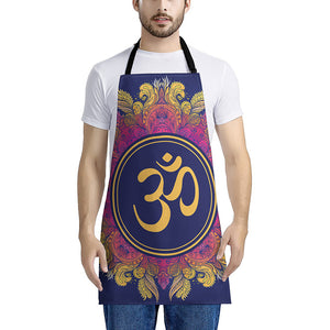 Boho Om Mandala Print Apron