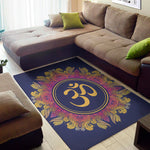 Boho Om Mandala Print Area Rug