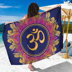 Boho Om Mandala Print Beach Sarong Wrap