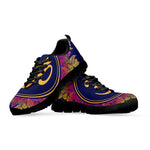 Boho Om Mandala Print Black Sneakers