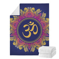 Boho Om Mandala Print Blanket