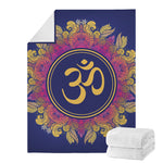 Boho Om Mandala Print Blanket