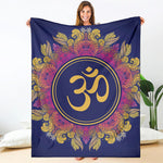 Boho Om Mandala Print Blanket