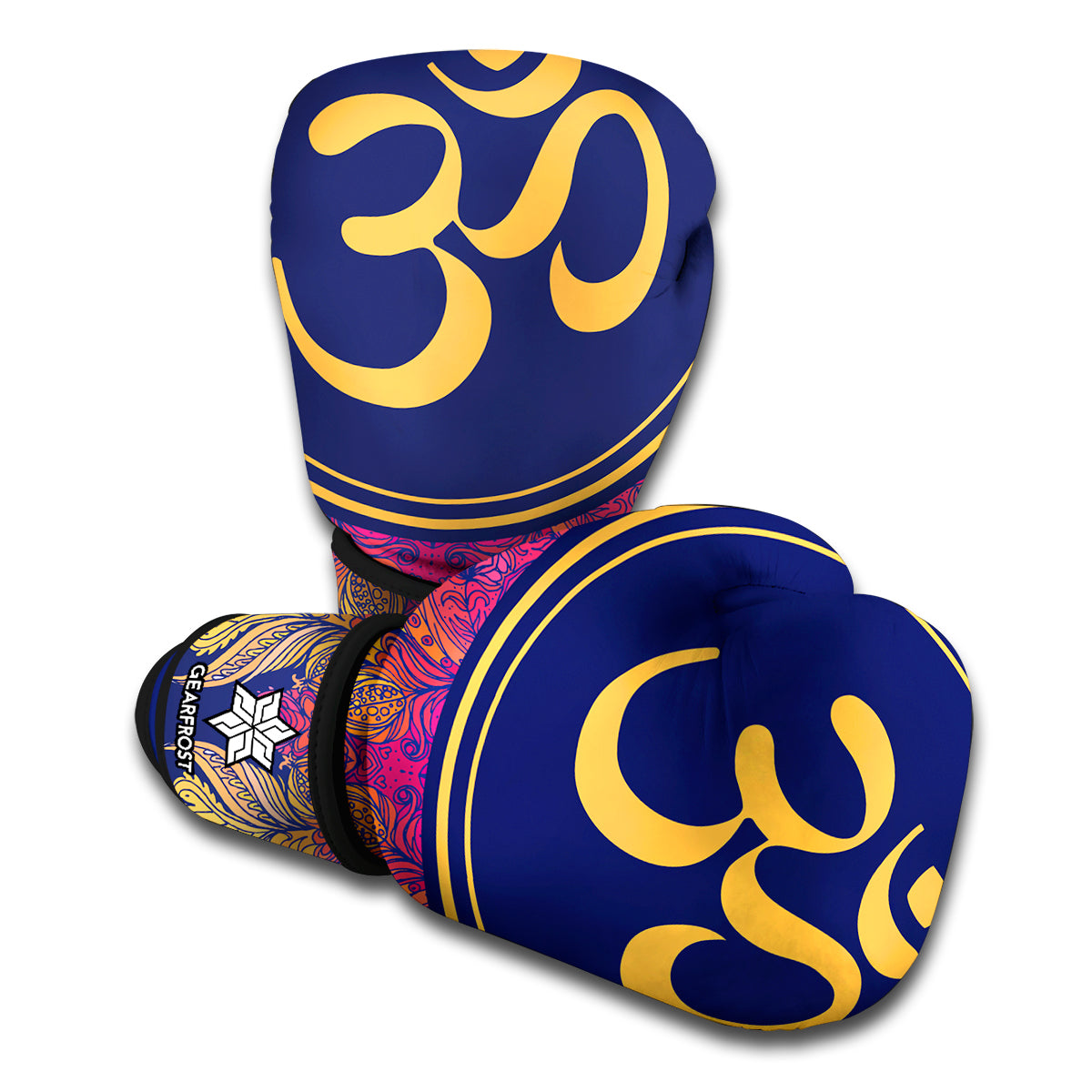 Boho Om Mandala Print Boxing Gloves