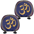 Boho Om Mandala Print Car Headrest Covers