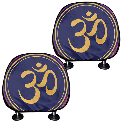 Boho Om Mandala Print Car Headrest Covers