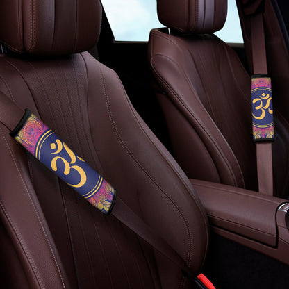 Boho Om Mandala Print Car Seat Belt Covers
