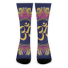 Boho Om Mandala Print Crew Socks