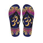 Boho Om Mandala Print Flip Flops