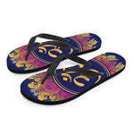 Boho Om Mandala Print Flip Flops