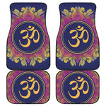 Boho Om Mandala Print Front and Back Car Floor Mats
