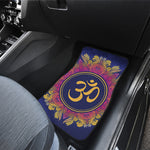 Boho Om Mandala Print Front and Back Car Floor Mats