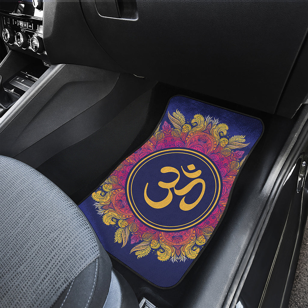 Boho Om Mandala Print Front Car Floor Mats