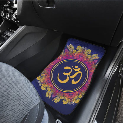 Boho Om Mandala Print Front Car Floor Mats
