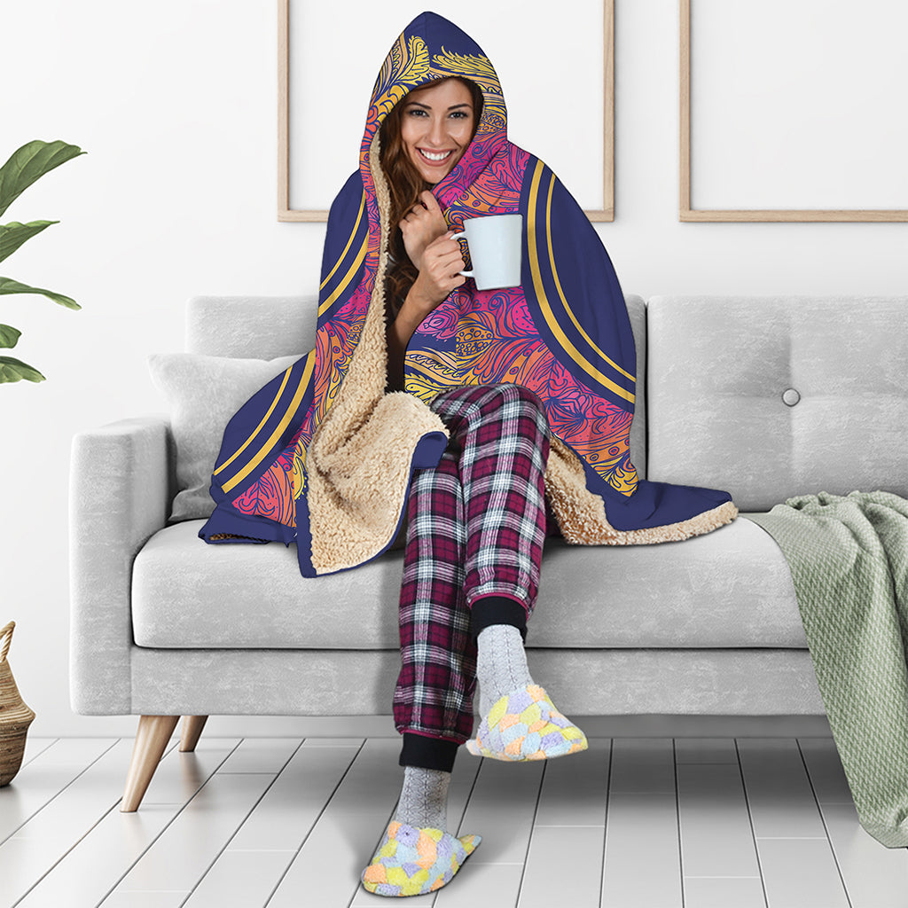 Boho Om Mandala Print Hooded Blanket
