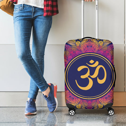 Boho Om Mandala Print Luggage Cover