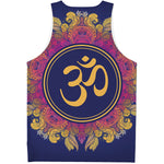 Boho Om Mandala Print Men's Tank Top