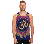 Boho Om Mandala Print Men's Tank Top