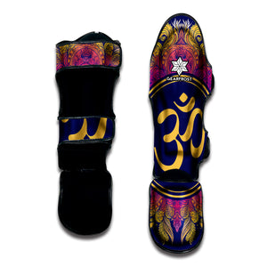 Boho Om Mandala Print Muay Thai Shin Guard