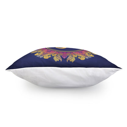 Boho Om Mandala Print Pillow Cover