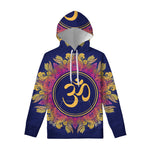 Boho Om Mandala Print Pullover Hoodie
