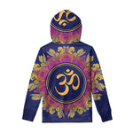 Boho Om Mandala Print Pullover Hoodie